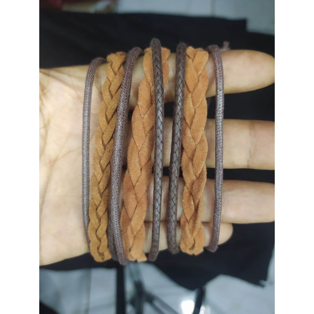 [ COD ] Gelang Tali Kepang Coklat Pria & Wanita { Unisex } / Gelang Tali Kepang Casual / Gelang Tali
