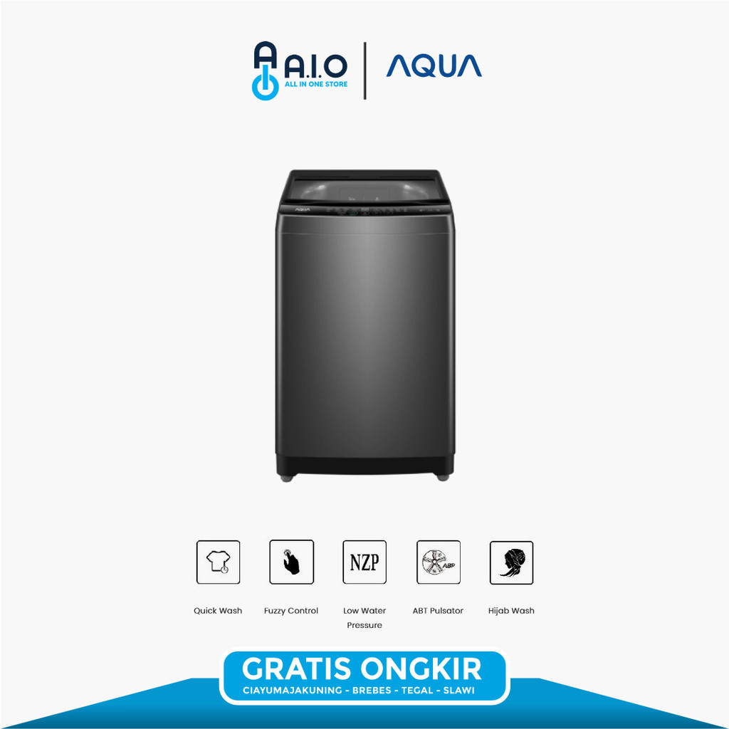 Mesin cuci 1 Tabung AQUA 10kg AQW-1000F Toploading