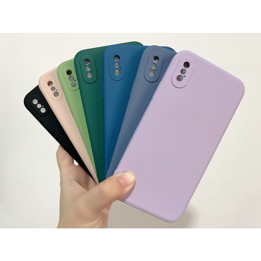Soft Case Iphone X / Iphone Xs Iphone XR Iphone Xs Max Liquid Silicone Slim Skin Candy Macaron Bludr