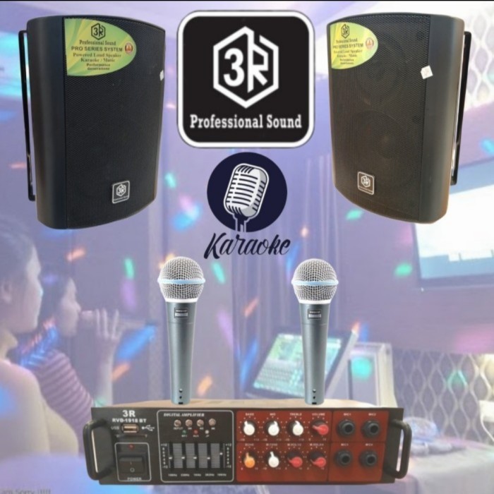 Paket Sound Mini Karaoke Profesional 3R Ampli Bluetooth Karaoke Di Hp