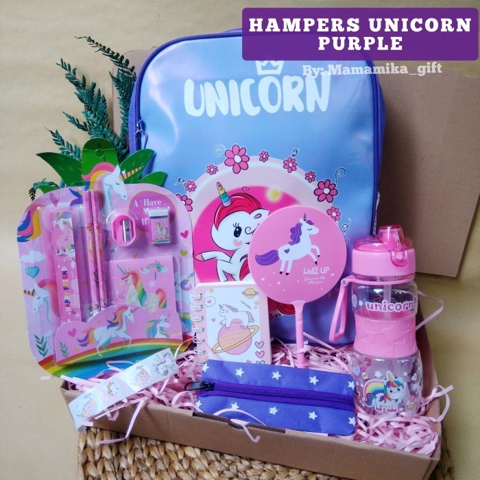 

(NEW) -HAMPERS ANAK UNICORN /KADO ULANG TAHUN ANAK PEREMPUAN TK SD - PURPLE, TIDAK PAKAI