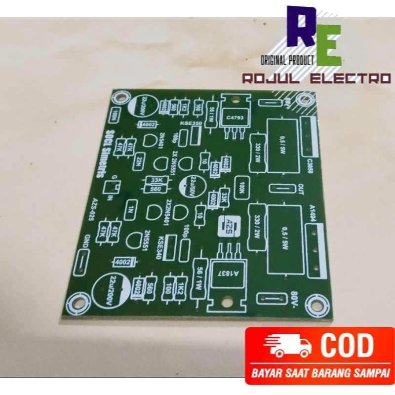 PCB Power Amplifier SOCL Simetris Hijau