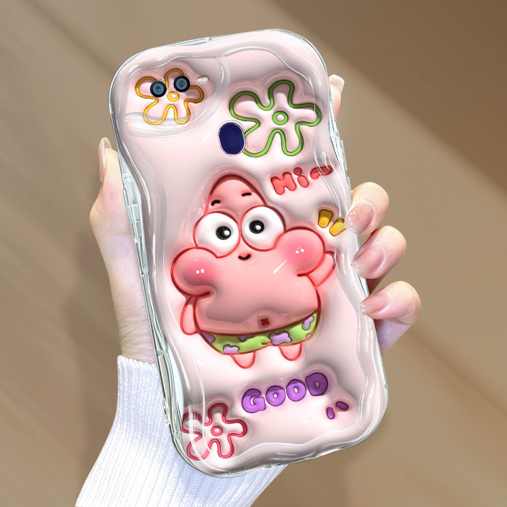 Casing Hp Untuk OPPO F9 Sofcase Cute SpongeBob 3566 Softcase Soft Cassing Cream Kesing Cesing