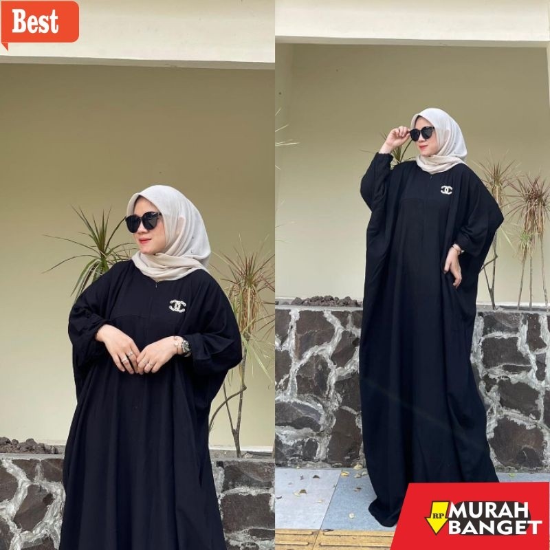 Abaya Turki Kekinian Dubai Kaftan Polos Wanita Jumbo Rayon Premium Gamis Kaftan Tebal Modern Kekinin