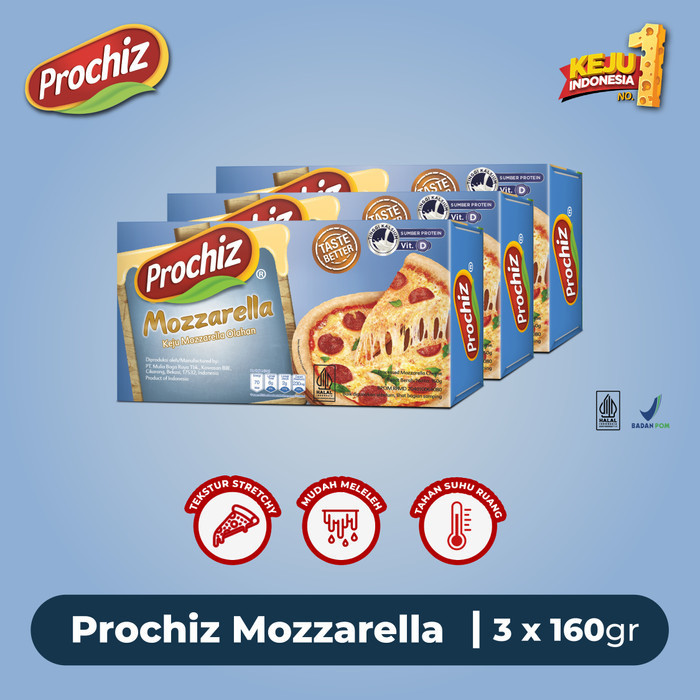 

Sale[New] Keju PROCHIZ Mozzarella 160 gr Triple Pack