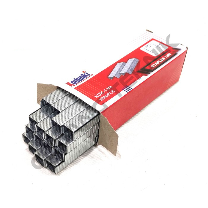 

Isi Staples Tembak Kodenki 13/8 8mm U 5000pcs Air Nailer Refil Refill Isi Ulang Staples Gun Jok