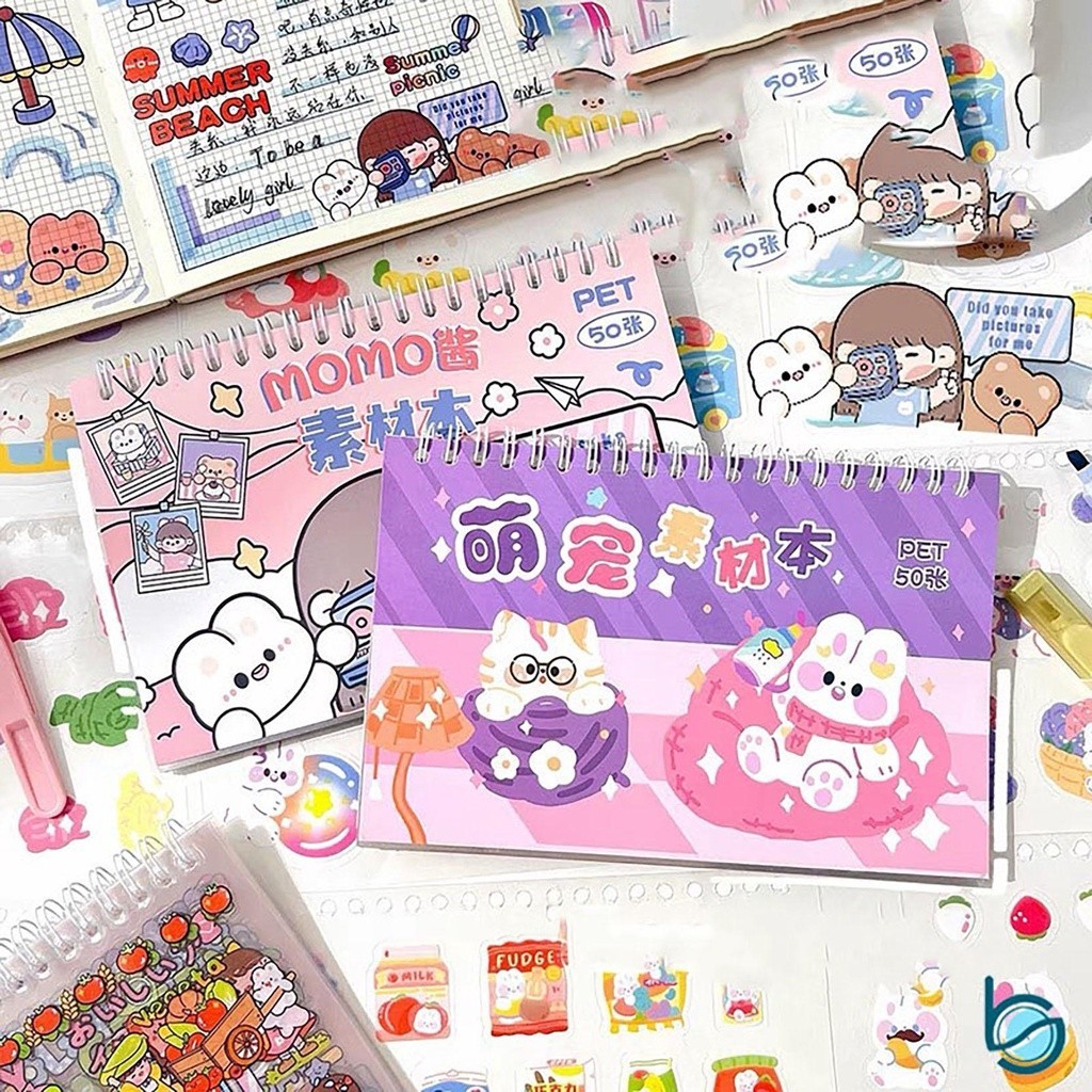 

50 LEMBAR BUKTU STICKER AESTHETIC STICKER ISI 50 LEMBAR / CUTE MEMO PEEL STICKER/ STICKER ANAK - Best Stationary