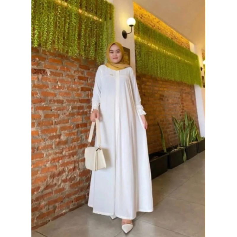 Terlaris/Gamis Maryam Polos Busui Premium/Gamis Maryam Terviral 2024/Jumbo 3XL BB 80kg/Termurah Bisa