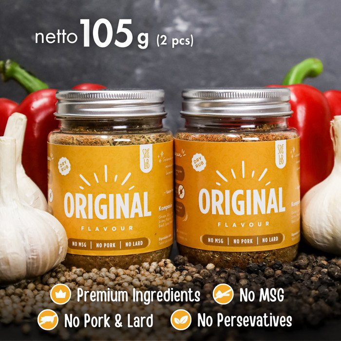 

Bundle 2 Original Dry Rub Bumbu Marinasi Kering no Pedas SpiceLab 100g