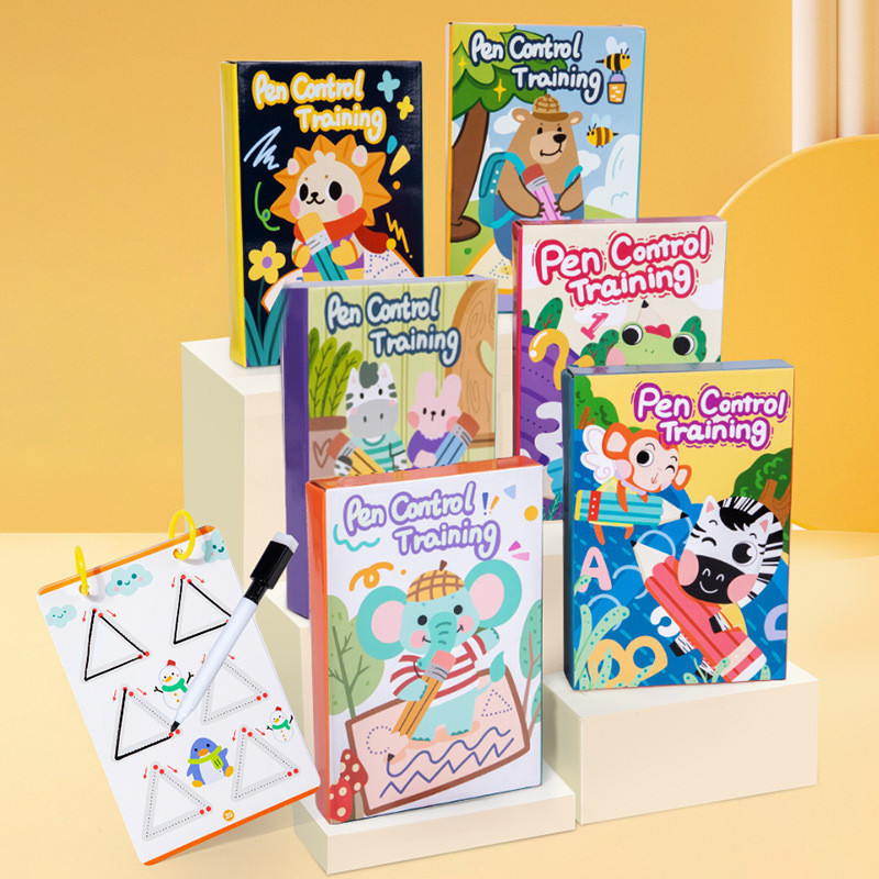 Pen Control Training / Activity Book Anak Belajar /  Pen Training Book Wipe and Clean