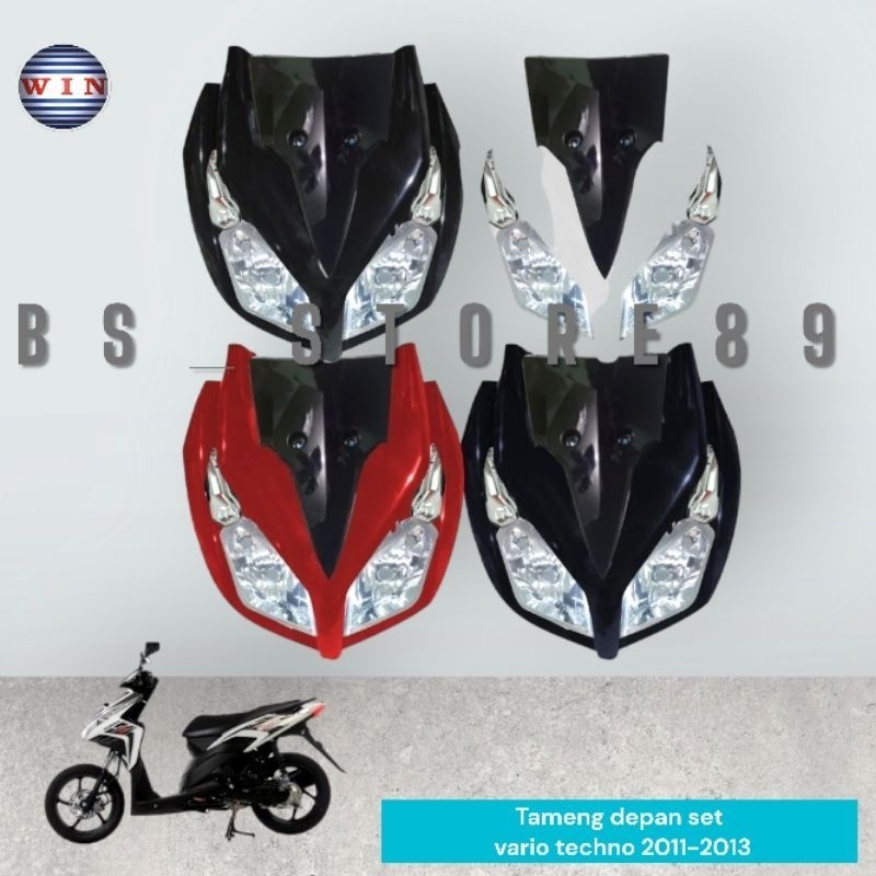 TAMENG PANEL COVER LAMPU DEPAN SET HONDA VARIO TECHNO 110 KARBU 2011 2012 2013 | PANEL DEPAN SET HON