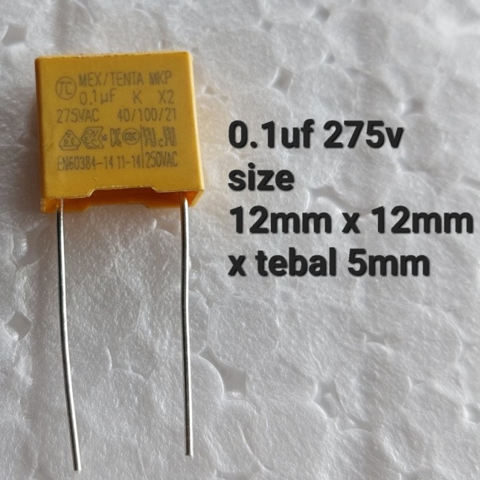 104 275v 0.1uf 275v 100nano 275v capasitor kapasitor - 0.1uf 275v segi VC01