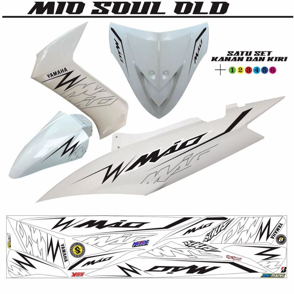 VARIASI STRIPING MOTOR MIO SOUL OLD / STIKER MIO SOUL KARBU STRIPING STRIPING WARNA VARIASI MIO SOUL