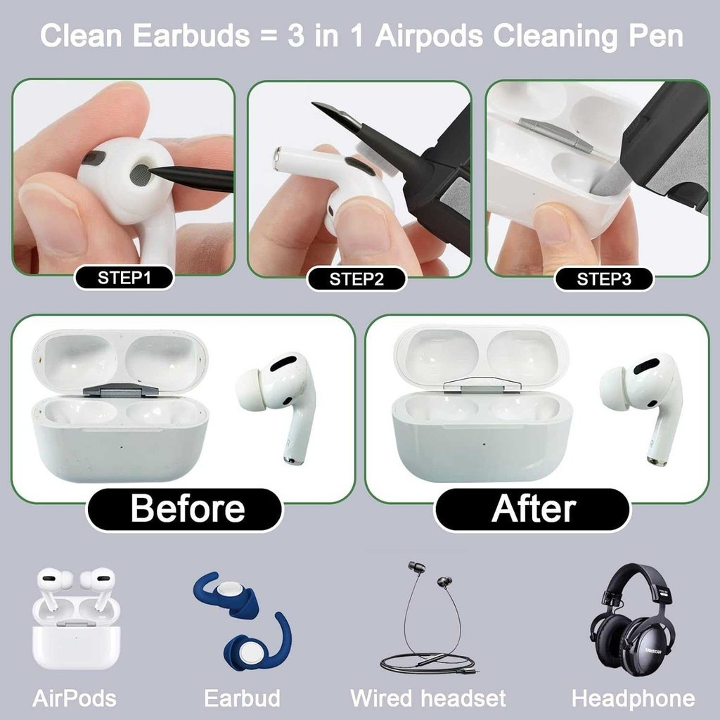 DEMIUM Sikat Pembersih Keyboard Cleaning Brush 8in1 with Liquid - Q8
