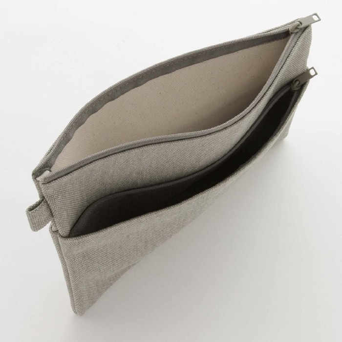 

Thosti Muji Canvas Flat Type Case - tempat pensil / kantong serbaguna - 25x18cm