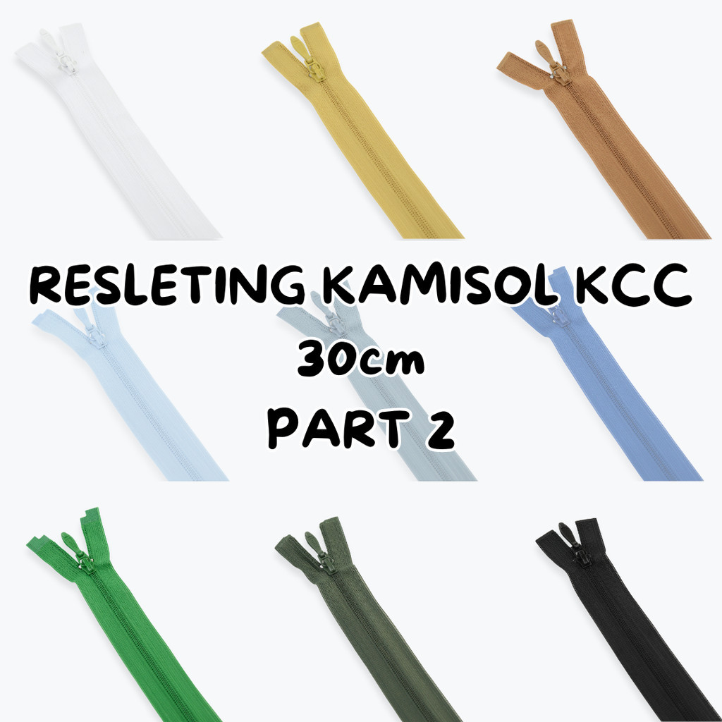 Resleting Kamisol 2 Longtorso Bustier KCC 30cm Open End KCC Zipper | Istana Kancing