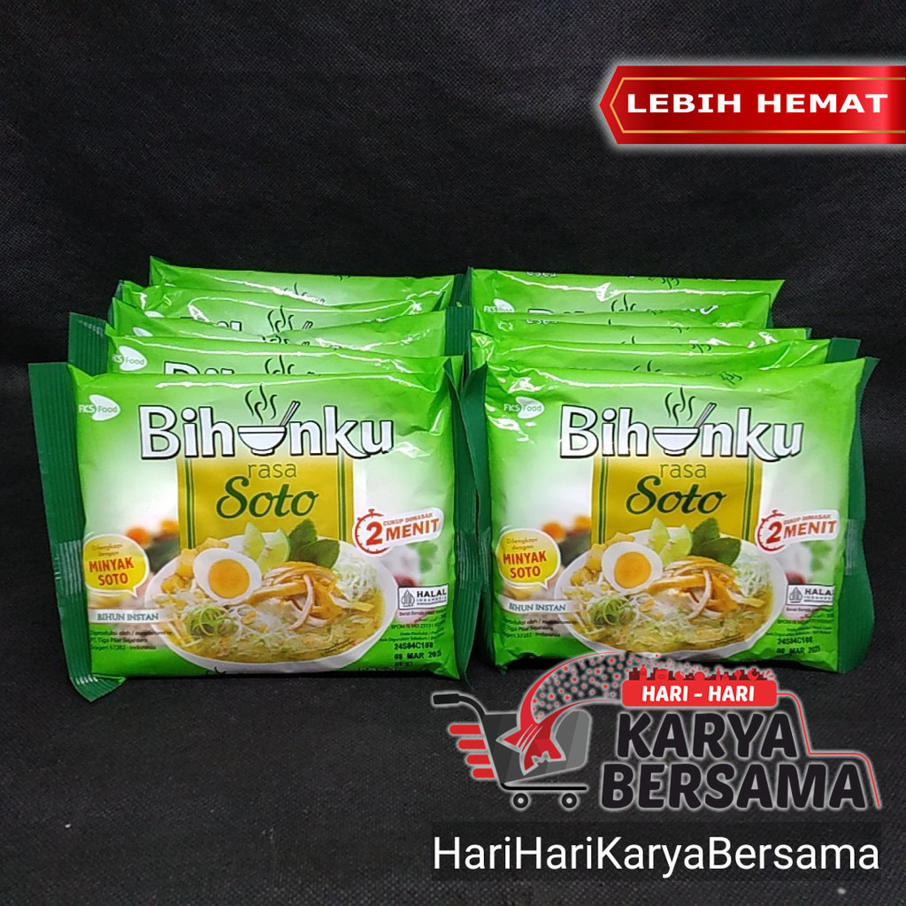 

BIHUNKU MIE INSTANT RASA SOTO SPESIAL PACK 10'S X 55GR
