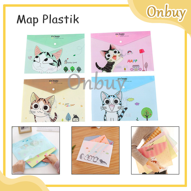 

Map Plastik / Map File Lucu / Map Kancing File Plastik Ukuran A4