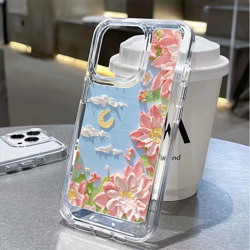 bunga seni asli flower Case Hp iPhone 16 16e 16 Plus Pro Max 17 Air Pro Max 11 Pro 11Pro Max IP 14 I