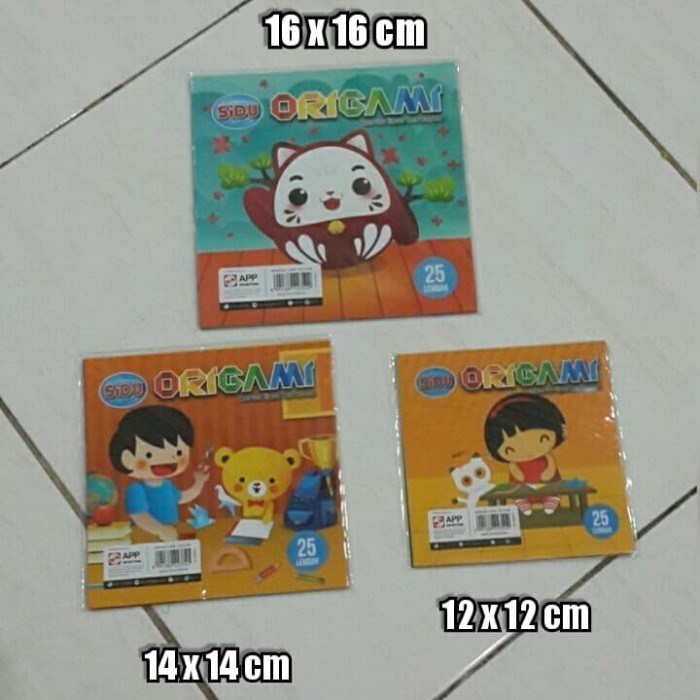

Kertas origami kertas lipat ukuran 12 x 12 cm isi 25 lbr kertas kerajinan ready COD