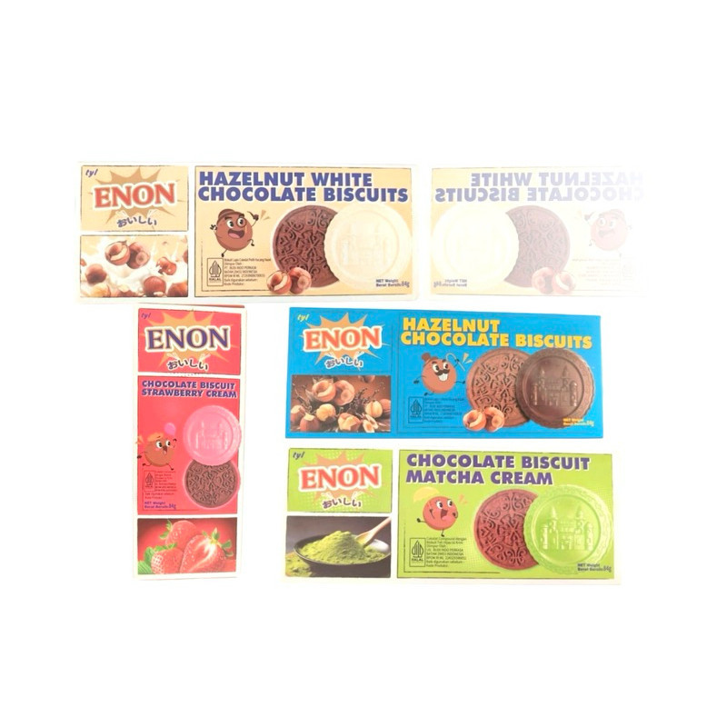 

Enon Chocolate Biscuits Strawbery Matcha Halzenut White Chocolate Cream 84g