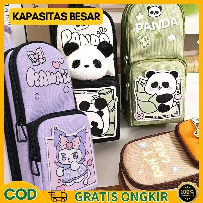 

6 Lapis Besar Kapasitas Tahan Air Pencil Case Sanrio 3D Tas Sekolah Hadiah Kotak Alat Tulis Anak-anak