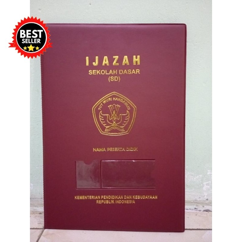 

MAP IJAZAH/MAP IJASAH UNTUK JENGJANG SD WARNA MERAH MARUN/BAHAN KULIT SINTETIS HARD COVER TULISAN