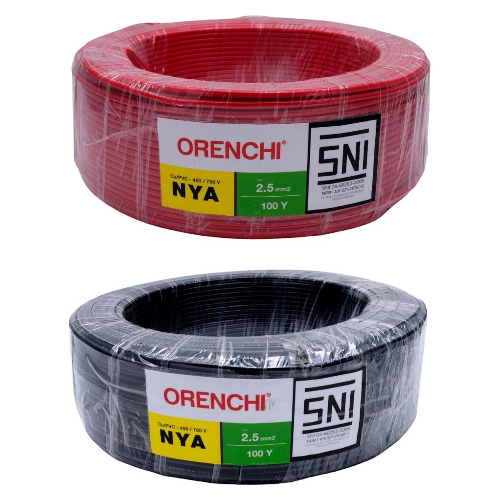 Kabel NYA Orenchi 2.5mm 100Y SNI Kabel Listrik Tunggal Tembaga 2.5mm