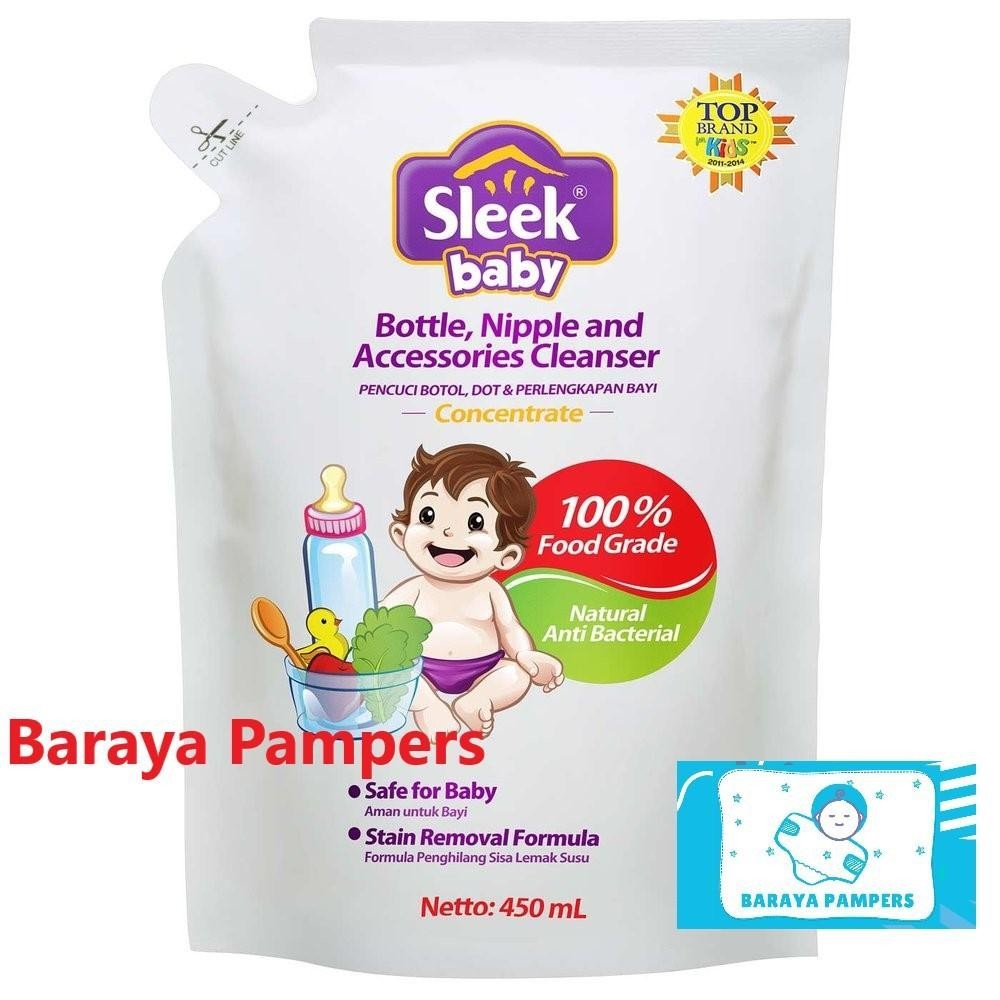 Sabun Cuci Botol Sleek/ pembersih Botol dan piring bayi Perlengkapan Bottle