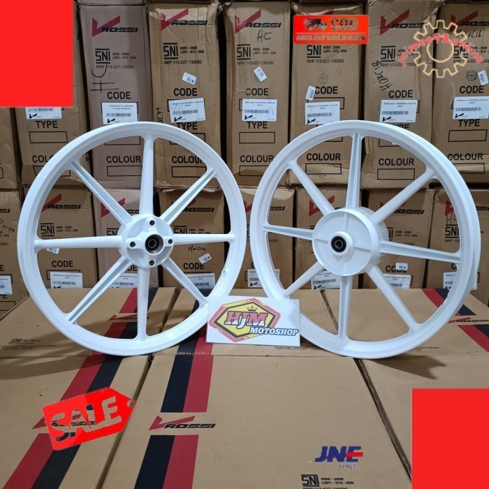 Bigsale✨ -Velg Racing Kharisma - Supra X 125 Tromol VRossi Palang 8 Zigen Swan - Putih