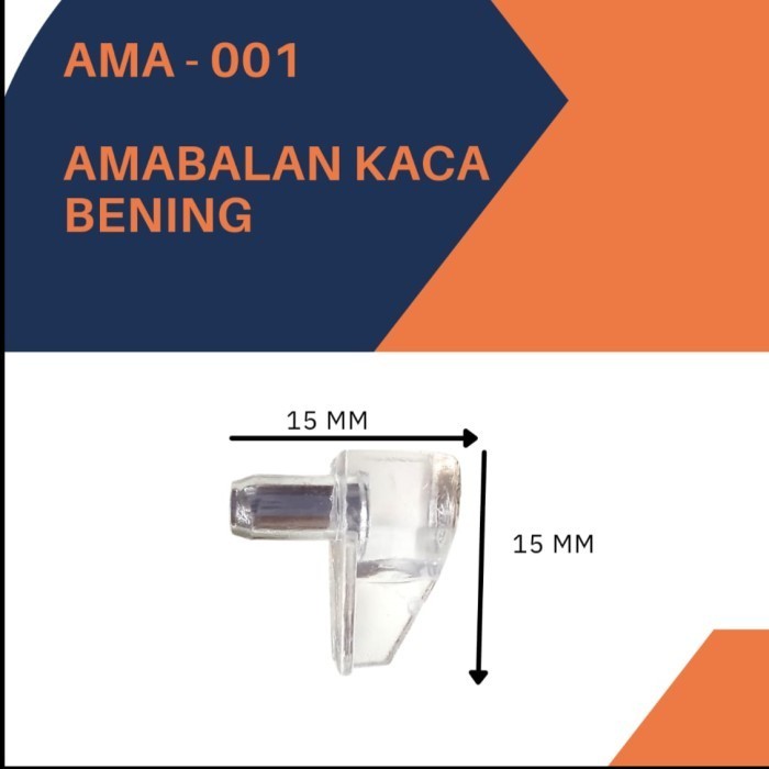 GROSIR 100 pcs Ambalan Kaca Bening Biji Plastik