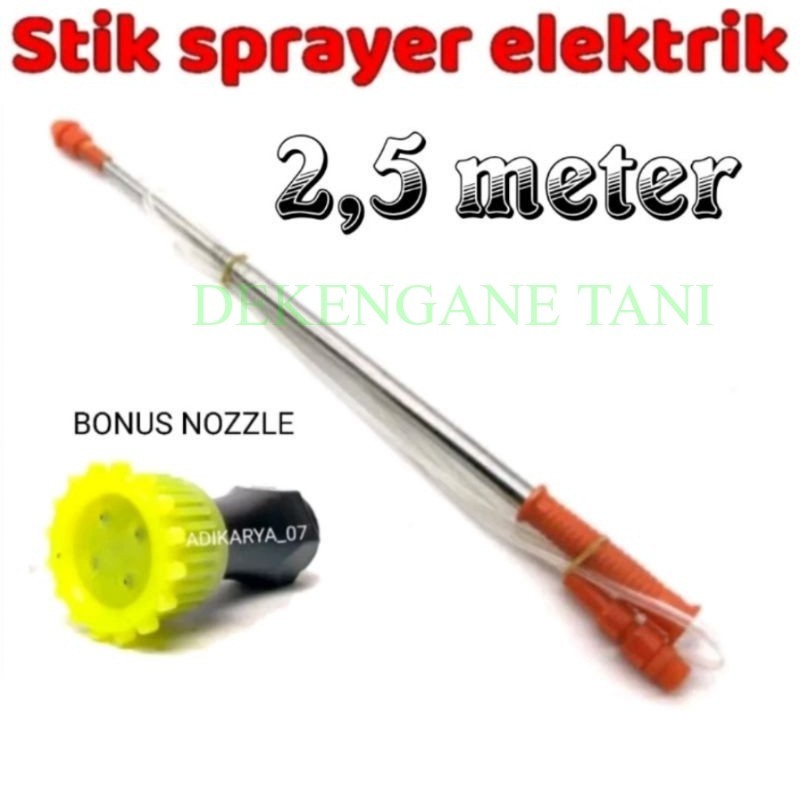 Stik Stick Sprayer Panjang 2,5 meter/ Stik Teleskopik Panjang 2,5meter Free Nosel