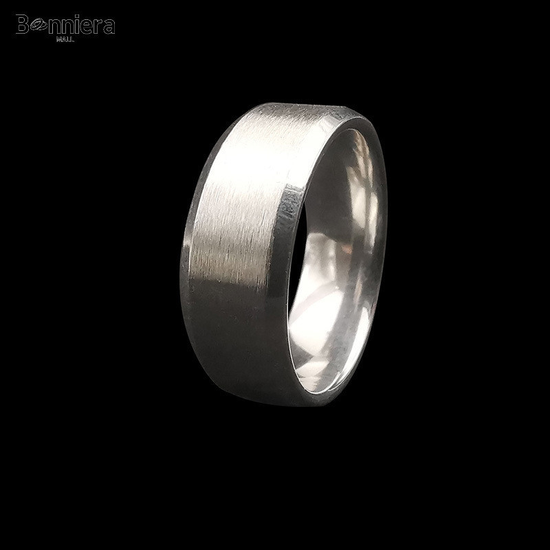 Murah&COD Cincin Titanium Cool Simple Pria Cincin Cincin Jari Poles Emas Perak Hitam Emas-Bo