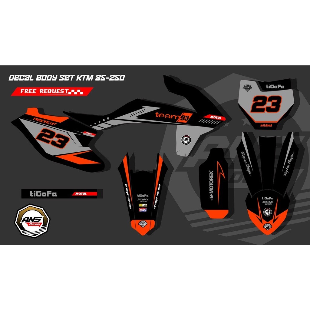 decal body set ktm 85 -decal body set ktm 250 -decal ktm