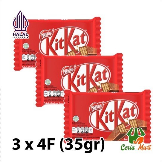 

Kit Kat 4F 35 gr Coklat KitKat Milk Chocolate 4 Fingers Halal