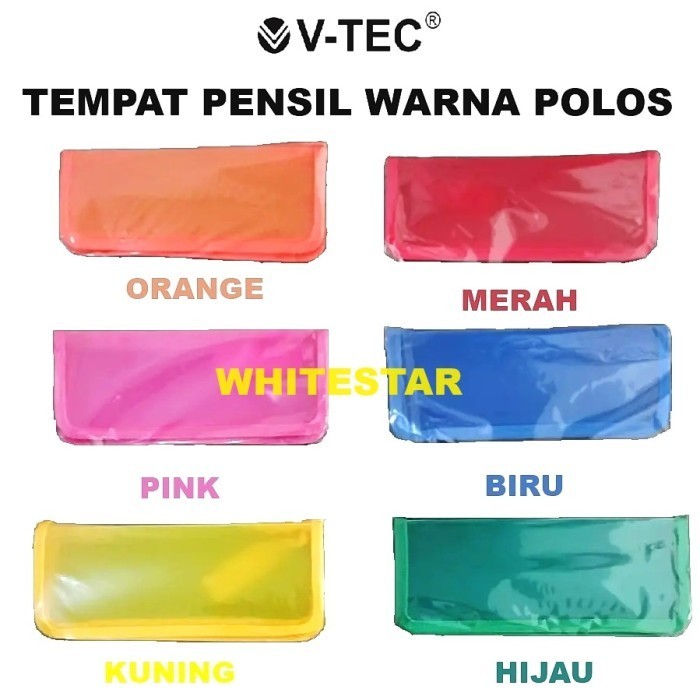 

tempat pensil kotak / pencil case resleting v-tec