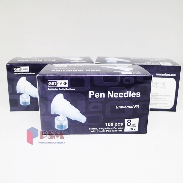Pen Needle Jarum Insulin Gidcare 30G x 8mm / sejenis Micro-Fine BD Box