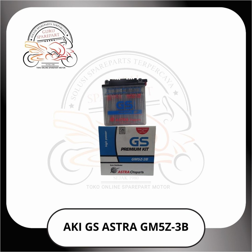 GS ASTRA Aki baterai basah motor suprax mio rxk satria 5bp thunder 1s7