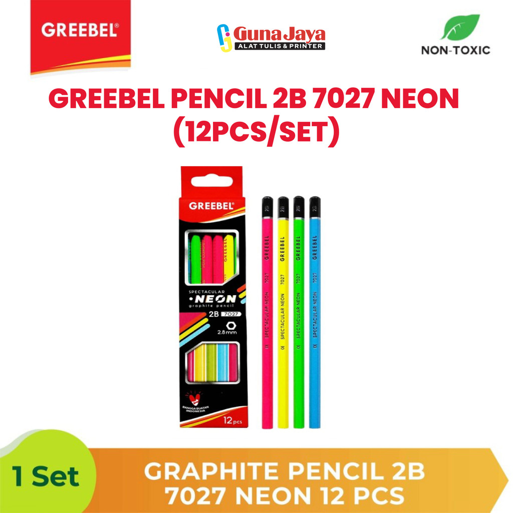 

GREEBEL 2B 7027 NEON (SATU SET 12PCS)