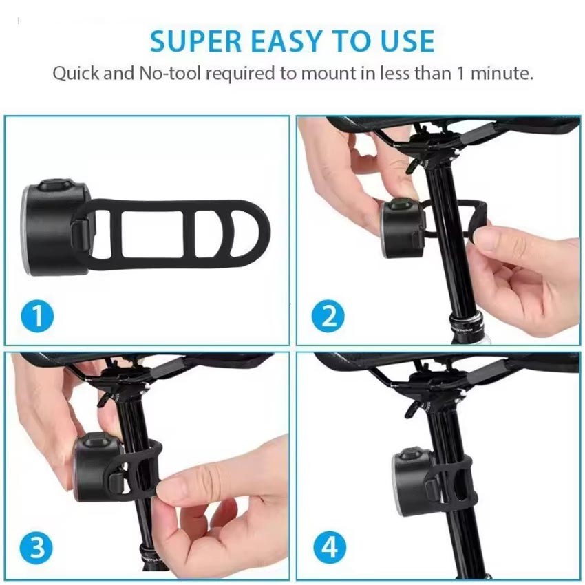PROMO Lampu Sepeda Strobo Led Belakang/Depan USB Waterproof Rechargeable Sepeda Brake Sensor Light /
