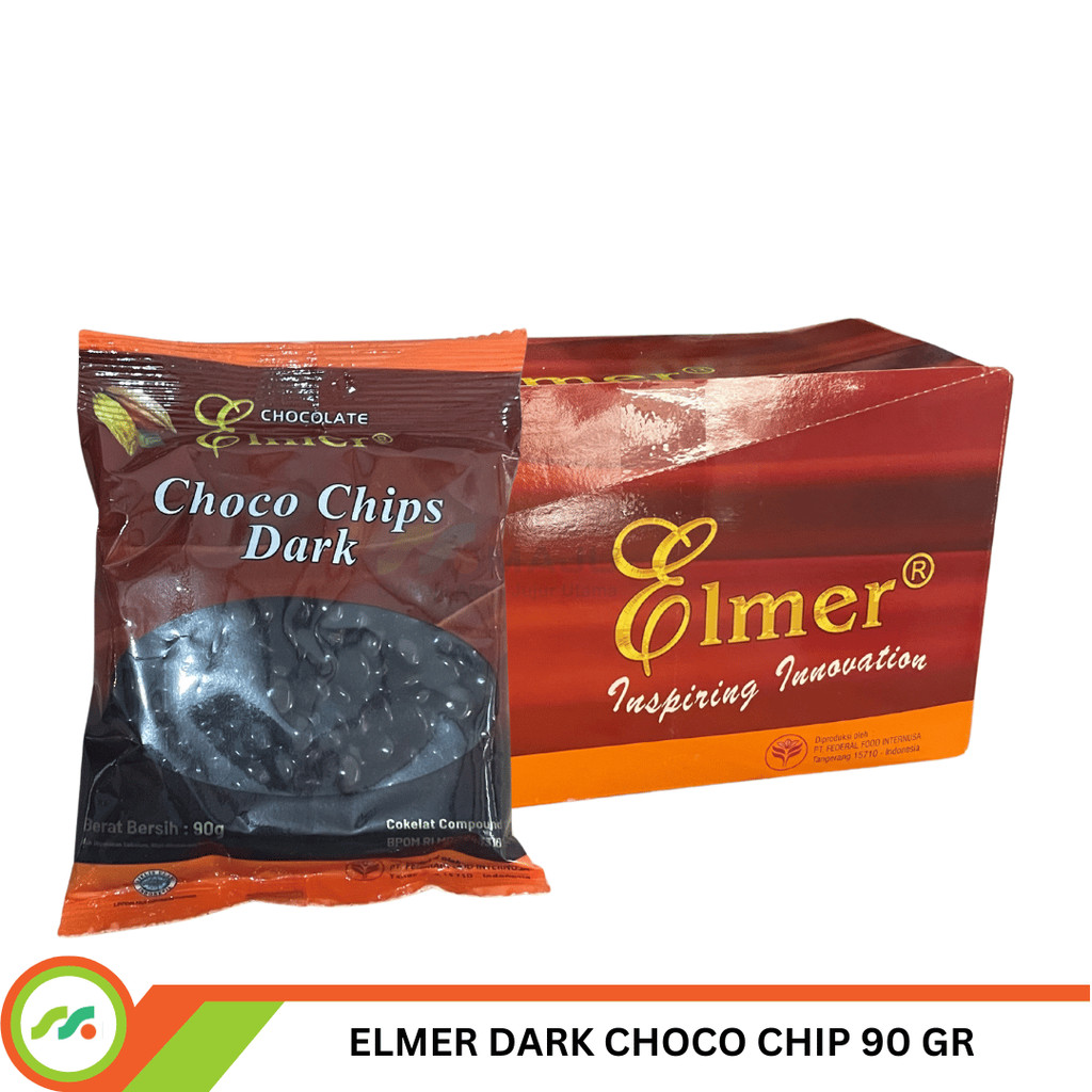 

ELMER CHOCO CIP DARK HR 90GR PER BAG ISI 12