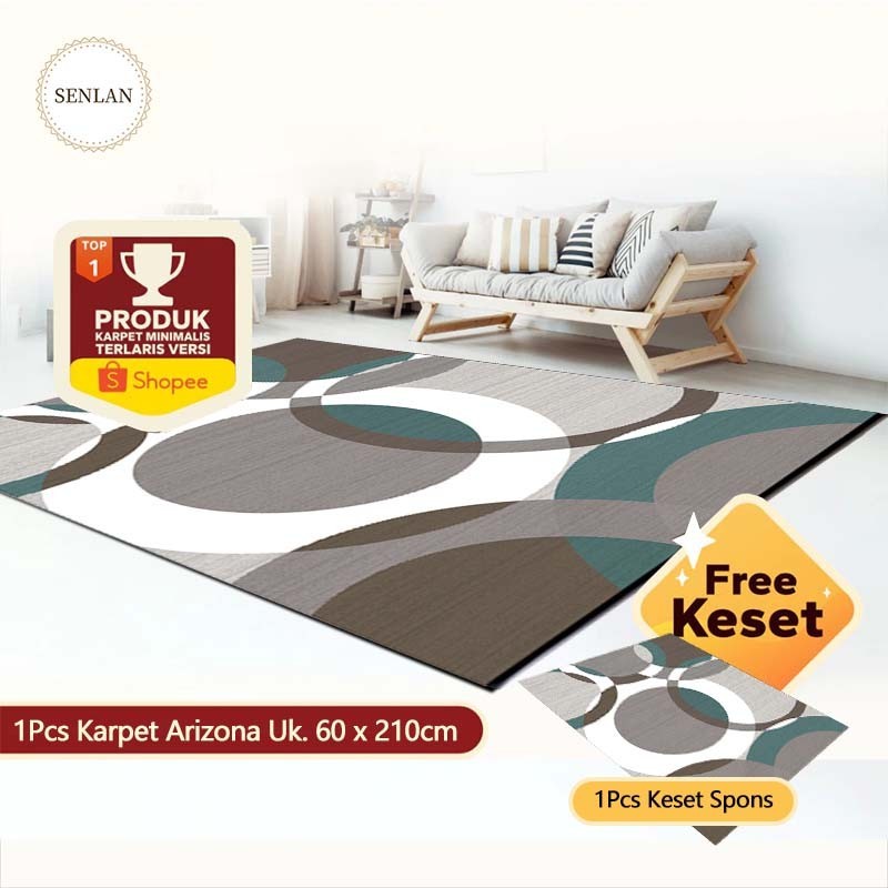 Senlan Tikar Karpeta Tuang Tamu Ukuran: 160CM x 210CM / Karpet Turkey Bermotif/ Tikar Karpet ruang T