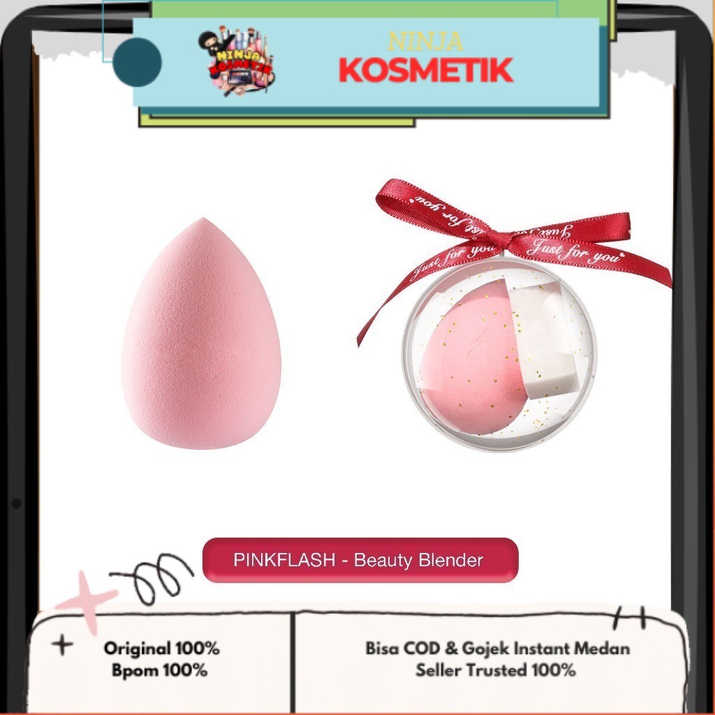 PINKFLASH - BEAUTY BLENDER ( PF-T01 ) - OhMyPuff Couple CLassic Beauty Sponge , Chirstmas Base Makeu