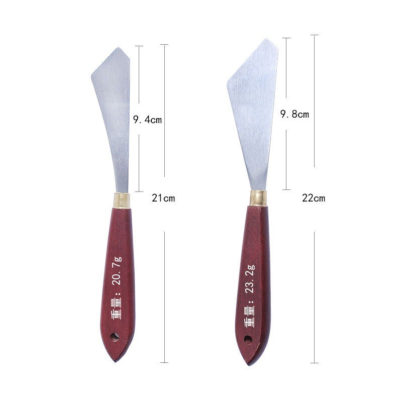 

2Pcs/set Stainless Steel Spatula Kit Palette Gouache Supplies for Oil Painting Knife Fine Arts Painting Tool Set Flexible Blades