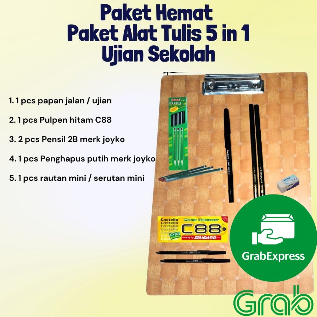

PROMO PAPAN JALAN / PAKET ATK UJIAN SEKOLAH / PAKET ATK UJIAN SEKOLAH (5 in 1)