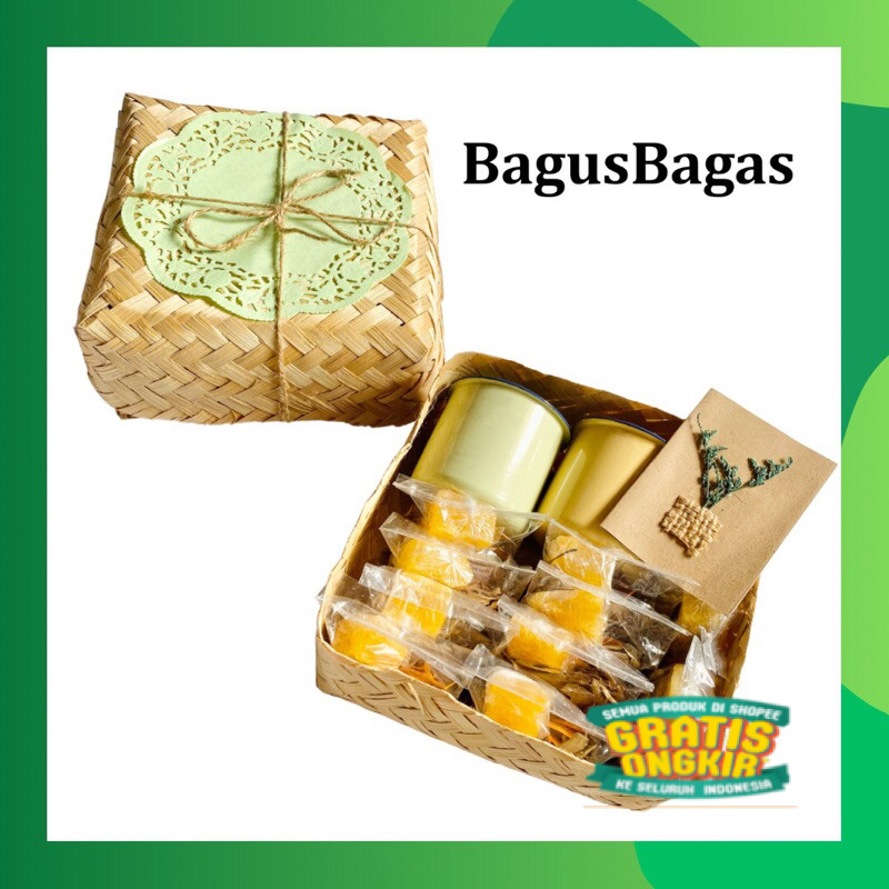 

Hampers Lebaran Natal Imlek Hadiah Kado Bingkisan Khas Jogja Oleh Oleh Wedang Uwuh Besek/ langsung proses