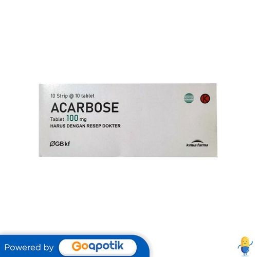 Acarbose Kimia Farma 100 Mg Box 100 Tablet