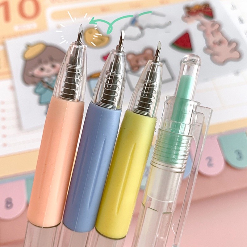 

Ins Morandi Pena Ukir Retractable Warna Polos Untuk Pelajar DIY