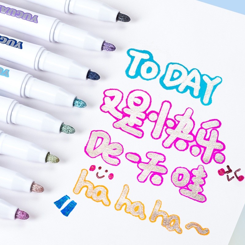 

8 / 12 Warna Spidol Highlighter Kontur Garis Ganda Kapasitas Besar