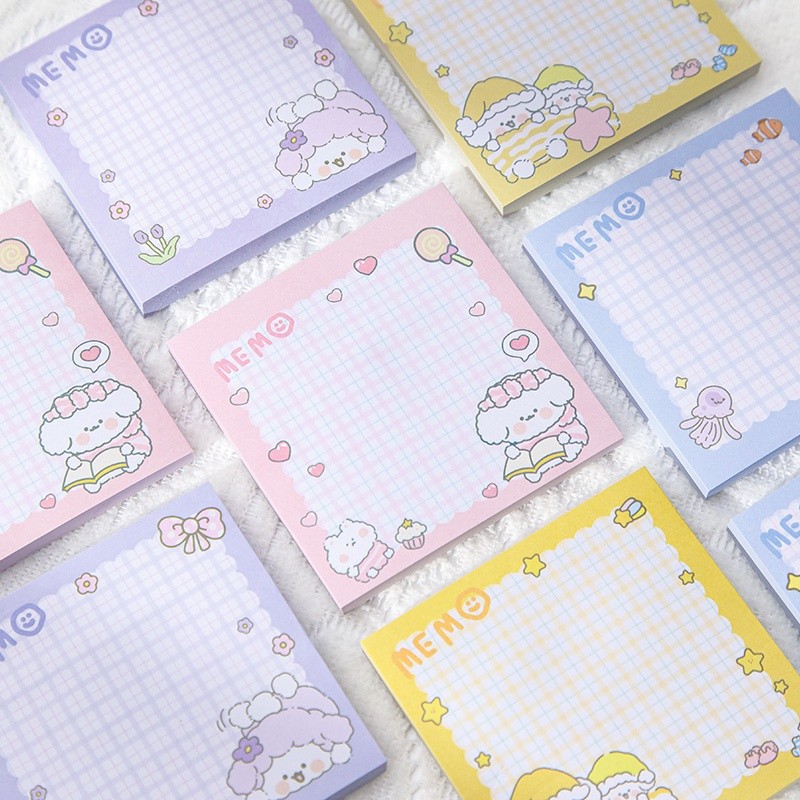

80 Lembar Kertas Memo Sticky Note Sobek Motif Kartun Anjing Lucu